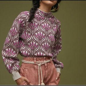 Anthropologie Mock Neck Sweater